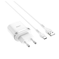 Зарядний пристрій з кабелем HOCO C12Q Smart QC3.0 charger set (Type-C) 18W White