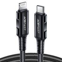 Кабель USB Type-C на Lightning ACEFAST C4-01 3A, 30W, 1.8m, nylon, zinc connectors, Black