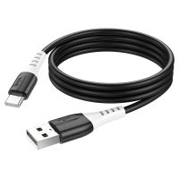 Кабель USB Type-C HOCO X82 3A, 1m, silicone, silicone connectors, Black
