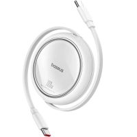 Кабель USB Type-C на Type-C Baseus Free2Draw Mini Retractable Charging Cable Type-C to Type-C 100W 1m Moon White