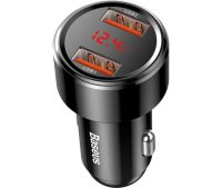 Автомобільний зарядний пристрій Baseus Magic Series Dual QC Digital Display 45W Black
