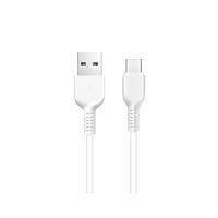 Кабель USB Type-C HOCO X13 3A, 1m, PVC, PVC connectors, White