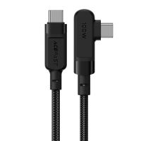 Кабель USB Type-C на Type-C ACEFAST C5-03 USB-C to USB-C 100W right angled aluminum alloy 2m Black