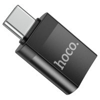 Адаптер OTG HOCO UA17 Type-C тато на USB мама USB3.0 adapter Black
