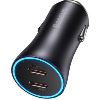 Автомобільний зарядний пристрій Baseus Golden Contactor Pro Dual Fast Charger C+C 40W Blue
