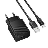 Зарядний пристрій з кабелем BOROFONE BAS71A Source single-port charger set (Type-C) Black