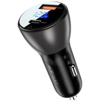 Автомобільний зарядний пристрій ACEFAST B6 metal 63W (USB-A+USB-C) with digital display