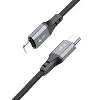 Кабель USB Type-C на Lightning Hoco X86 iP Spear PD silicone Black