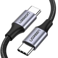 Кабель USB Type-C на Type-C UGREEN US261 USB-C to USB-C PD Fast Charging Cable 3A Max Gray Black 1m