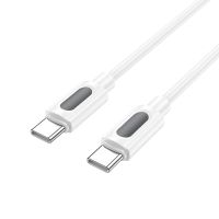 Кабель USB Type-C на Type-C BOROFONE BX114 Structure 60W silicone C to C White