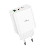 Зарядний пристрій HOCO C126A Pure power PD40W three-port(2C1A) charger White