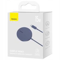 Бездротовий зарядний пристрій Baseus Simple Mini3 Magnetic Wireless Charger 15W Dusty Purple