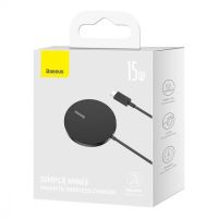 Бездротовий зарядний пристрій Baseus Simple Mini3 Magnetic Wireless Charger 15W Black