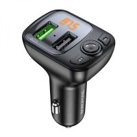 АЗП з FM-модулятором BOROFONE BC41 Eminency QC3.0 Car BT FM transmitter 18W Black 8525500090