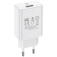 Зарядний пристрій BOROFONE BA21A Pro Long journey single port PD20W charger White