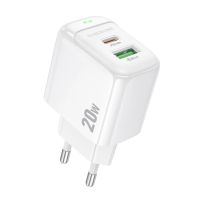 Зарядний пристрій BOROFONE BAS44A Potential PD20W+QC3.0 charger(EU) White