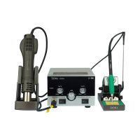 Паяльна станція 2 в 1 Baku 909A+, фен 100C - 450C, паяльник стандарту JBC 210 200C - 480C, 800W