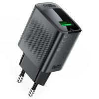 Зарядний пристрій ACEFAST A90 QC18W GaN single USB-A charger (EU) Black