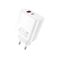 Зарядний пристрій WUW-C209 45W PD USB-C + USB QC3.0 18W white