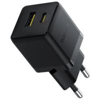 Зарядний пристрій Baseus Palm Fast Charger C+U 20W EU Cluster Black