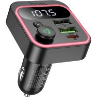 АЗП з FM-модулятором HOCO E85 Tiger PD20W+QC3.0 car BT FM transmitter Black