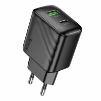 Зарядний пристрій HOCO CS25A Rico PD20W+QC3.0 charger Black