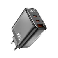 Зарядний пристрій WIWU 65W Firefly GaN Fast Charger 2C+1A Wi-G012 EU Grey