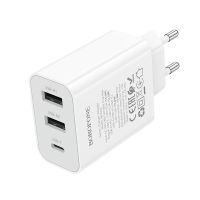 Зарядний пристрій BOROFONE BA105A Stellar three-port charger White