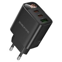 Зарядний пристрій BOROFONE BA98A Ilustre PD30W (2C1A) charger with digital display (EU) Black