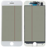 Скло дисплея iPhone 7 (4.7") для переклеювання з рамкою та OCA + полярик White