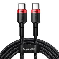 Кабель USB Type-C на Type-C Baseus Cafule PD2.0 100W flash charging Type-C For Type-C cable (20V 5A)2m Red+Black