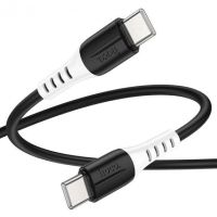 Кабель USB Type-C на Type-C HOCO X82 Type-C to Type-C 60W, 1m, silicone, silicone connectors, Black