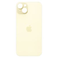 Кришка задня iPhone 15 Plus Yellow (великий виріз під камеру)
