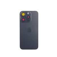 Кришка задня iPhone 15 Pro Black Titanium (з склом камери)