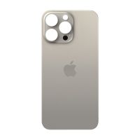 Кришка задня iPhone 15 Pro Max Natural Titanium (великий виріз під камеру)