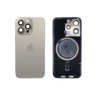 Кришка задня iPhone 15 Pro Max Natural Titanium (зі склом камери)