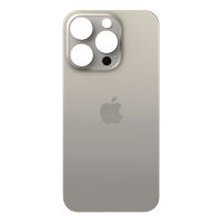 Кришка задня iPhone 15 Pro Natural Titanium (великий виріз під камеру)