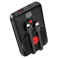 Повербанк (PowerBank) Hoco J92 10000 mAh, 22.5W, PD20, QC3.0, з бездротовою зарядкою, Чорний