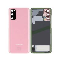 Задня частина корпусу Samsung Galaxy S20 SM-G980 Pink (з склом камери)