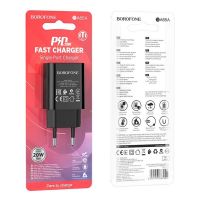 Блок USB Type-C Borofone BA-65A 20W Black
