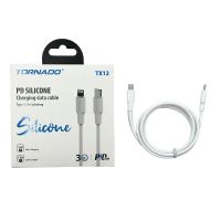 Кабель USB Type-C на Lightning TORNADO TX12 Silicone (1m / 3.0A / PD20W) White