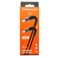 Кабель USB Type-C на Type-C TORNADO TX15 (60W) Black
