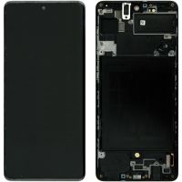 Дисплей Samsung Galaxy A71 SM-A715 (знятий з телефону) with frame Black