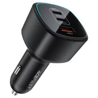 Автомобільний зарядний пристрій ACEFAST B18 200W(2USB-C+USB-A)fast Black
