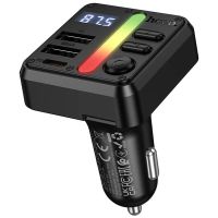 АЗП з FM-модулятором HOCO E89 Libre 45W(1A1C) car BT FM transmitter Black