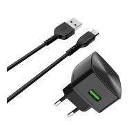 Зарядний пристрій Hoco C70A (18W / 3A / Кабель Micro USB / QC3.0)