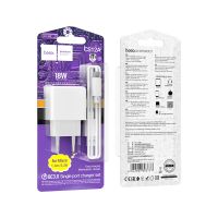 Зарядний пристрій Hoco CS12A (Кабель Micro USB / QC3.0 / 18W) White