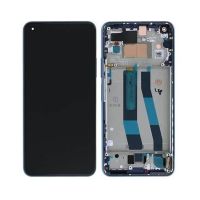 Дисплей Xiaomi Mi 11 Lite 4G / Mi 11 Lite 5G OR 100% (Service Pack) with frame Blue