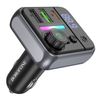 АЗП з FM-модулятором BOROFONE BC50  Ascenso PD20W+QC3.0 car BT FM transmitter Black
