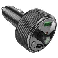 АЗП з FM-модулятором HOCO E82 Guerrero PD30W+QC3.0 car BT FM transmitter Black